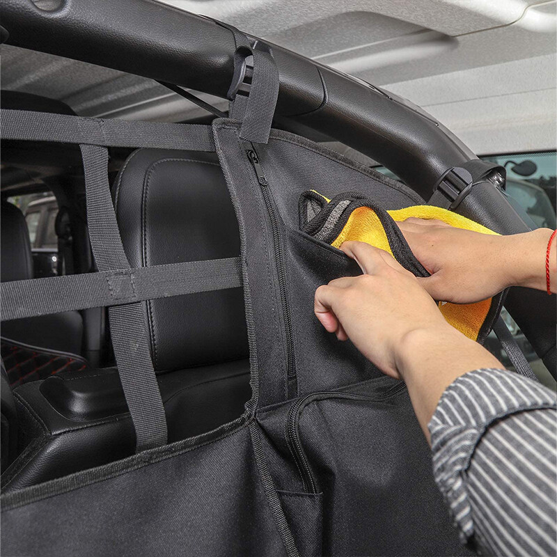 Pagasiruumi mitme taskuga hoiukott Jeepile, auto Cargo Cargo tööriistade korraldaja, mis ühildub Jeep Wrangler JK JL 07-22 (ainult 4-ukseline)