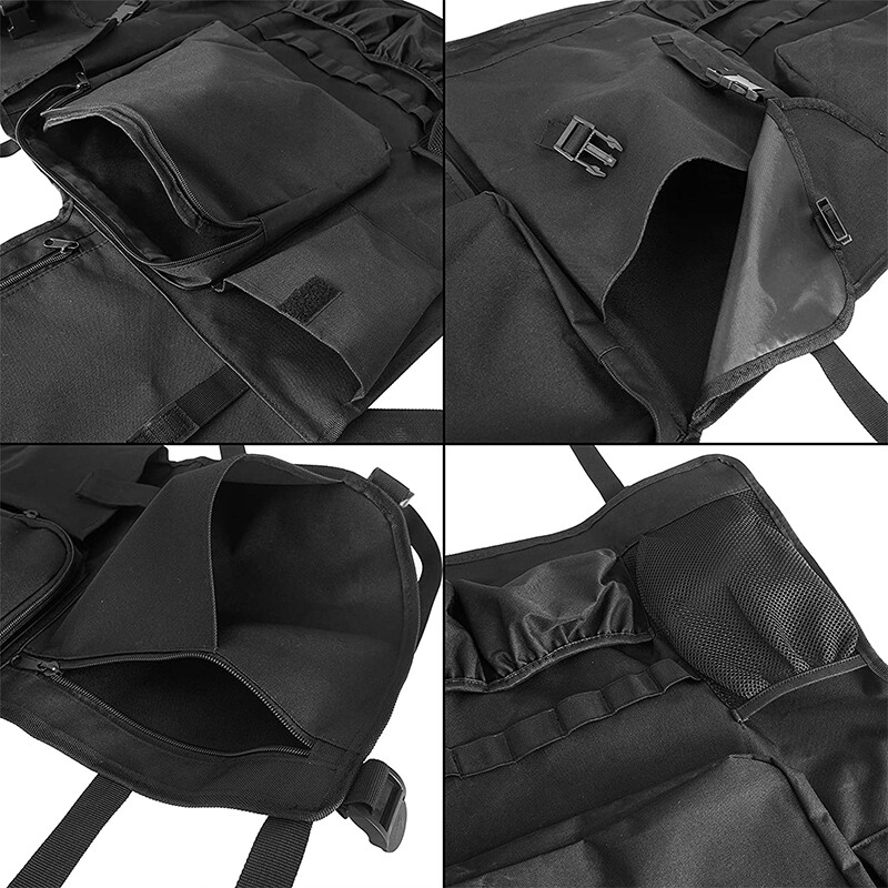 Pagasiruumi mitme taskuga hoiukott Jeepile, auto Cargo Cargo tööriistade korraldaja, mis ühildub Jeep Wrangler JK JL 07-22 (ainult 4-ukseline)