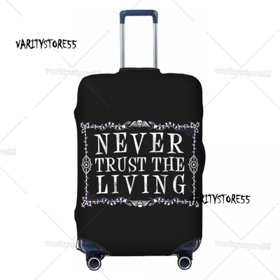 Protector de husă pentru bagaje cu model de craniu personalizat cu damasc, pentru valiză de călătorie, vrăjitoare de Halloween, gotică, ocultă, pentru 18-32 inch