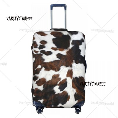 Husă personalizată pentru bagaje de călătorie din piele de vacă din Highland scoțian, husă de protecție pentru valiză din piele, pentru 18-32 inch