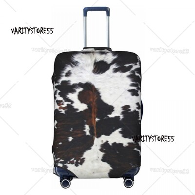 Husă personalizată pentru bagaje de călătorie din piele de vacă din Highland scoțian, husă de protecție pentru valiză din piele, pentru 18-32 inch