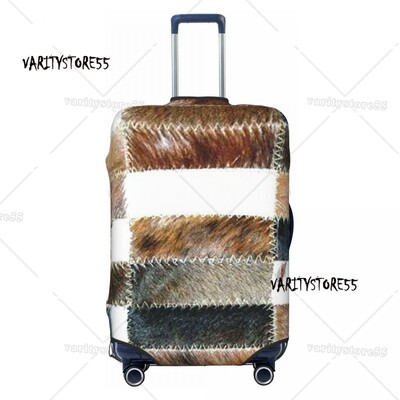 Husă personalizată pentru bagaje de călătorie din piele de vacă din Highland scoțian, husă de protecție pentru valiză din piele, pentru 18-32 inch