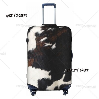 Husă personalizată pentru bagaje de călătorie din piele de vacă din Highland scoțian, husă de protecție pentru valiză din piele, pentru 18-32 inch