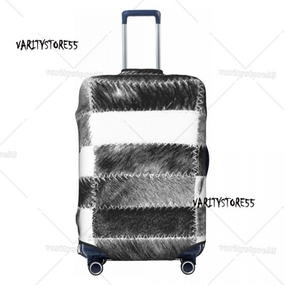 Husă personalizată pentru bagaje de călătorie din piele de vacă din Highland scoțian, husă de protecție pentru valiză din piele, pentru 18-32 inch