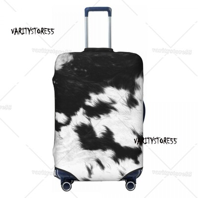 Husă personalizată pentru bagaje de călătorie din piele de vacă din Highland scoțian, husă de protecție pentru valiză din piele, pentru 18-32 inch