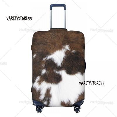 Husă personalizată pentru bagaje de călătorie din piele de vacă din Highland scoțian, husă de protecție pentru valiză din piele, pentru 18-32 inch