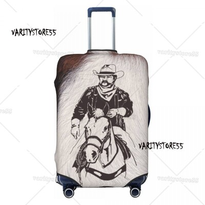 Husă personalizată pentru bagaje de călătorie din piele de vacă din Highland scoțian, husă de protecție pentru valiză din piele, pentru 18-32 inch