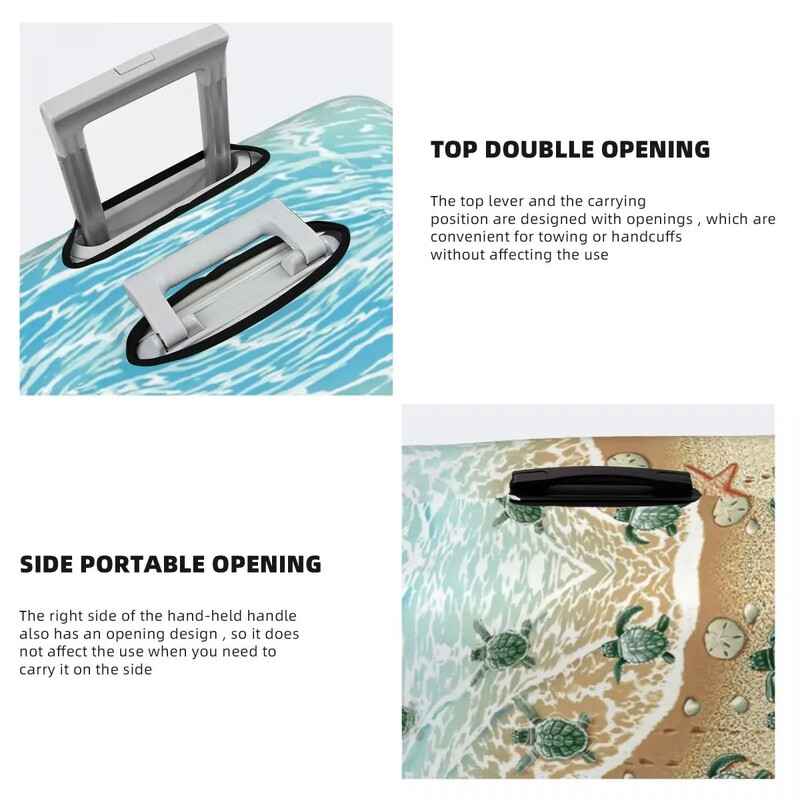 Prilagođena modna utrka za sigurnost Morske kornjače Zaštitna navlaka za prtljagu Elastične navlake za putne kovčege