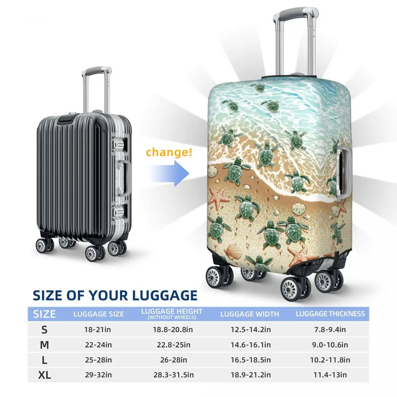 Prilagođena modna utrka za sigurnost Morske kornjače Zaštitna navlaka za prtljagu Elastične navlake za putne kovčege