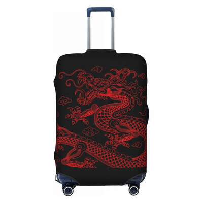 Pielāgoti smieklīgi Treble Clef mūzikas pūķa bagāžas pārsega aizsargi, elastīgi ceļojumu čemodānu pārsegi