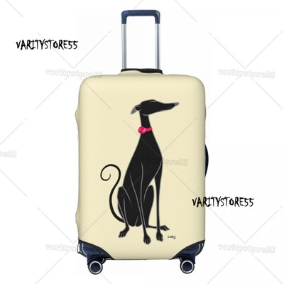 Egyedi Snooty bőröndhuzat Elasztikus Greyhound Whippet kutya poggyászvédő huzatok 18-32 hüvelykes mérethez