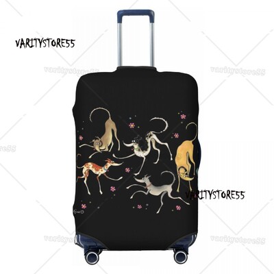 Pielāgots Snooty čemodāna pārsegs Elastīgie Greyhound Whippet Suņu bagāžas aizsargpārsegi 18-32 collām