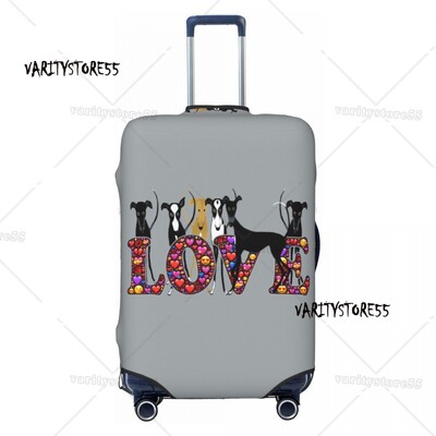 Pielāgots Snooty čemodāna pārsegs Elastīgie Greyhound Whippet Suņu bagāžas aizsargpārsegi 18-32 collām