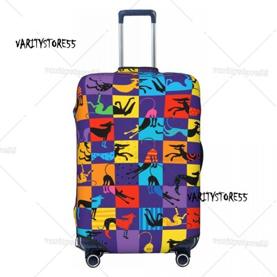 Pielāgots Snooty čemodāna pārsegs Elastīgie Greyhound Whippet Suņu bagāžas aizsargpārsegi 18-32 collām