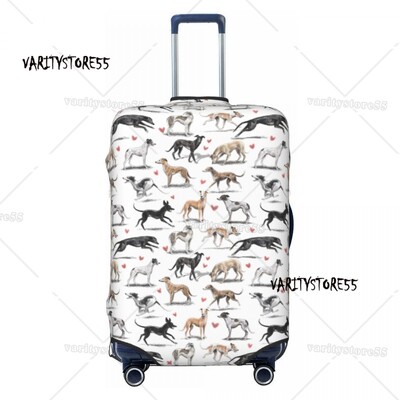 Pielāgots Snooty čemodāna pārsegs Elastīgie Greyhound Whippet Suņu bagāžas aizsargpārsegi 18-32 collām