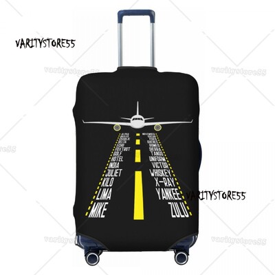 Prilagođena svjetla za pistu zračne luke noću Zaštitnik navlake za prtljagu Slatke navlake za putne kovčege kontrolora zračnog prometa za 18-32 inča