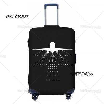 Prilagođena svjetla za pistu zračne luke noću Zaštitnik navlake za prtljagu Slatke navlake za putne kovčege kontrolora zračnog prometa za 18-32 inča