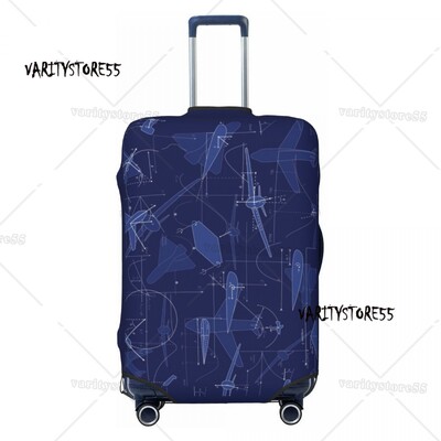 Prilagođena svjetla za pistu zračne luke noću Zaštitnik navlake za prtljagu Slatke navlake za putne kovčege kontrolora zračnog prometa za 18-32 inča