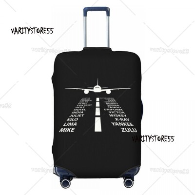 Prilagođena svjetla za pistu zračne luke noću Zaštitnik navlake za prtljagu Slatke navlake za putne kovčege kontrolora zračnog prometa za 18-32 inča