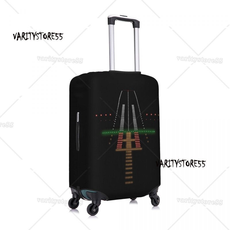 Prilagođena svjetla za pistu zračne luke noću Zaštitnik navlake za prtljagu Slatke navlake za putne kovčege kontrolora zračnog prometa za 18-32 inča