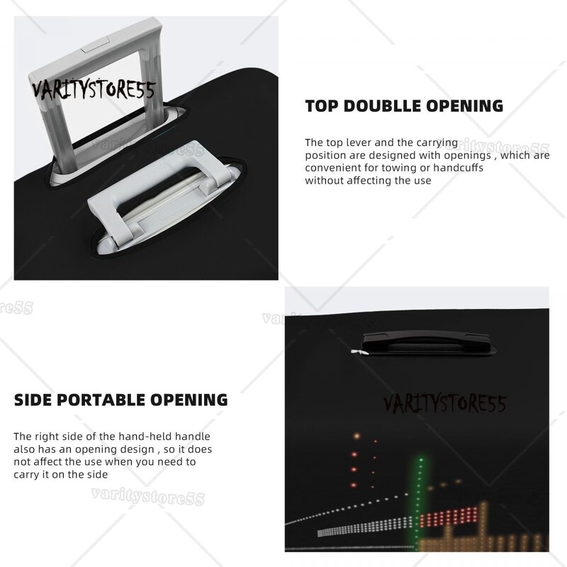 Prilagođena svjetla za pistu zračne luke noću Zaštitnik navlake za prtljagu Slatke navlake za putne kovčege kontrolora zračnog prometa za 18-32 inča