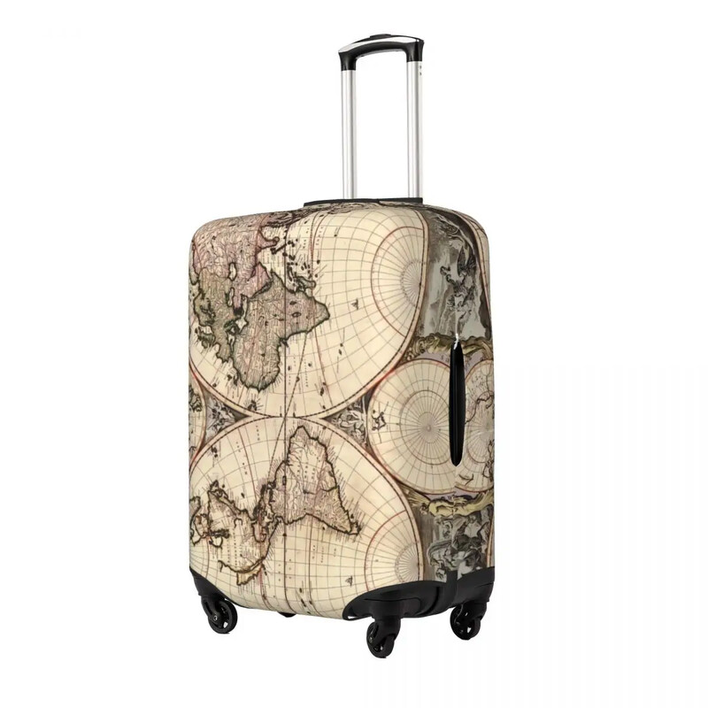 Map Of The Print Huse de protecție pentru bagaje Elastic Impermeabil 18-32 inch Husă pentru valiză Accesorii de călătorie