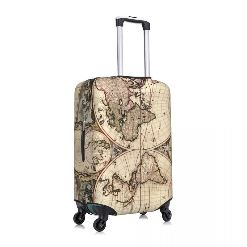 Map Of The Print Huse de protecție pentru bagaje Elastic Impermeabil 18-32 inch Husă pentru valiză Accesorii de călătorie
