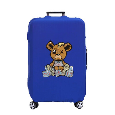 Navlaka za prtljagu, Zaštita za kovčeg, Ispis medvjeda, Podebljana Elastičnost, Zaštitna navlaka za prašinu, otporna na ogrebotine, Putna za set kolica od 18-32 inča
