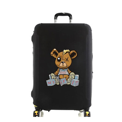 Navlaka za prtljagu, Zaštita za kovčeg, Ispis medvjeda, Podebljana Elastičnost, Zaštitna navlaka za prašinu, otporna na ogrebotine, Putna za set kolica od 18-32 inča