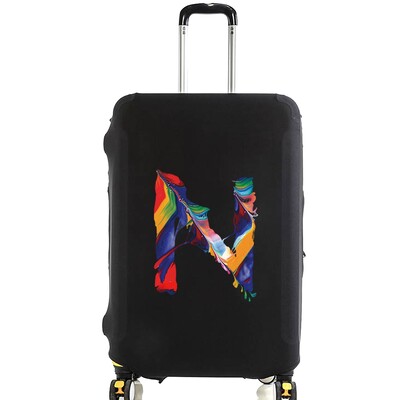 Husă de protecție pentru bagaje pentru vopsea de modă de 18-28 inchi, model serie de 26 litere, valiza, saci de praf elastice, husă, accesorii de călătorie