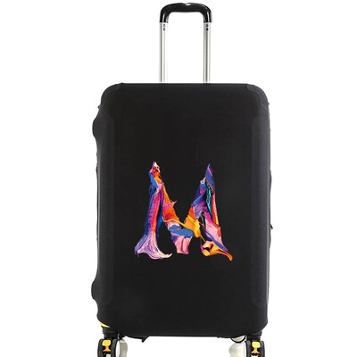 Husă de protecție pentru bagaje pentru vopsea de modă de 18-28 inchi, model serie de 26 litere, valiza, saci de praf elastice, husă, accesorii de călătorie