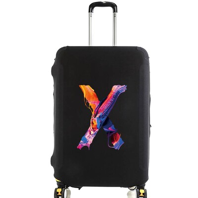 Husă de protecție pentru bagaje pentru vopsea de modă de 18-28 inchi, model serie de 26 litere, valiza, saci de praf elastice, husă, accesorii de călătorie