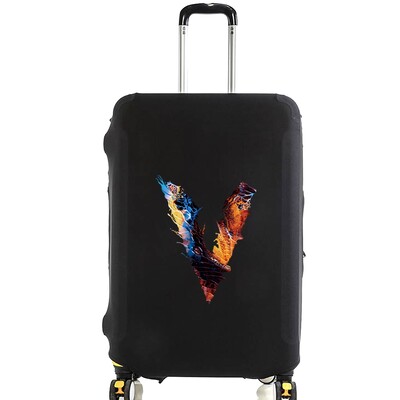 Husă de protecție pentru bagaje pentru vopsea de modă de 18-28 inchi, model serie de 26 litere, valiza, saci de praf elastice, husă, accesorii de călătorie