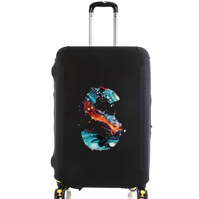 Husă de protecție pentru bagaje pentru vopsea de modă de 18-28 inchi, model serie de 26 litere, valiza, saci de praf elastice, husă, accesorii de călătorie