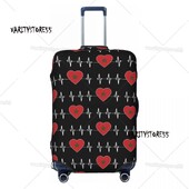 Personalizat Heartbeat Maroc Drapelul țării Husă pentru bagaje de călătorie Inimă marocană Familie Valisă Protector Fit 18-32 inch
