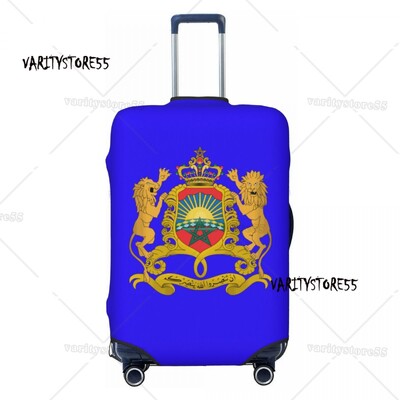 Personalizat Heartbeat Maroc Drapelul țării Husă pentru bagaje de călătorie Inimă marocană Familie Valisă Protector Fit 18-32 inch