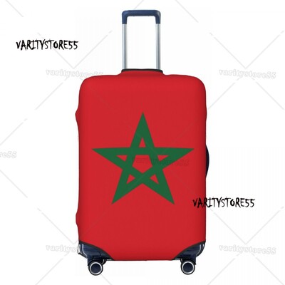 Personalizat Heartbeat Maroc Drapelul țării Husă pentru bagaje de călătorie Inimă marocană Familie Valisă Protector Fit 18-32 inch