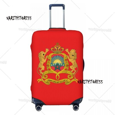 Personalizat Heartbeat Maroc Drapelul țării Husă pentru bagaje de călătorie Inimă marocană Familie Valisă Protector Fit 18-32 inch
