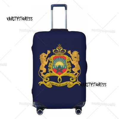 Personalizat Heartbeat Maroc Drapelul țării Husă pentru bagaje de călătorie Inimă marocană Familie Valisă Protector Fit 18-32 inch