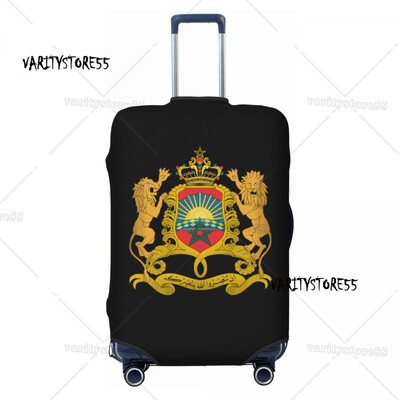 Personalizat Heartbeat Maroc Drapelul țării Husă pentru bagaje de călătorie Inimă marocană Familie Valisă Protector Fit 18-32 inch