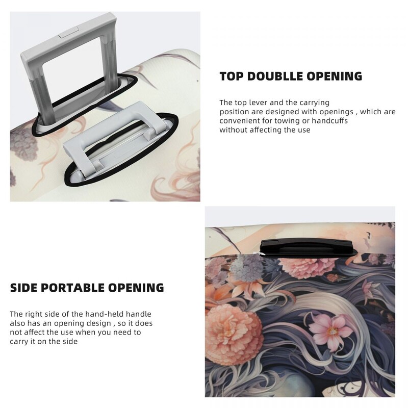 Ilustracija jednoroga Navlaka za kovčeg Konj Vrt Cvijeće Biljke Odmor Putovanje Zabava Zaštitna oprema za prtljagu