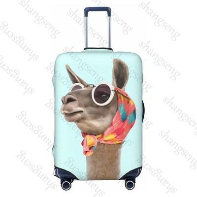 Desen animat amuzant girafă Îngroșare husă pentru bagaje Elasticitate cărucior husă de praf Husă de protecție pentru valiză Accesorii pentru carcasă