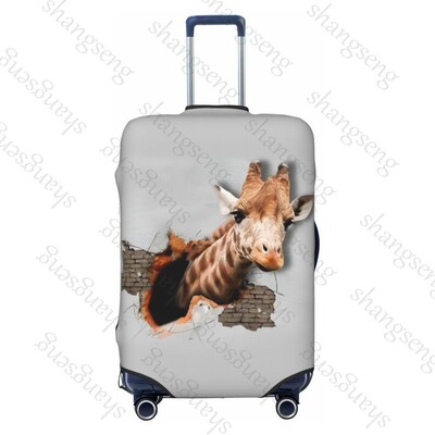 Desen animat amuzant girafă Îngroșare husă pentru bagaje Elasticitate cărucior husă de praf Husă de protecție pentru valiză Accesorii pentru carcasă