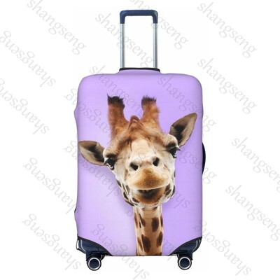 Desen animat amuzant girafă Îngroșare husă pentru bagaje Elasticitate cărucior husă de praf Husă de protecție pentru valiză Accesorii pentru carcasă