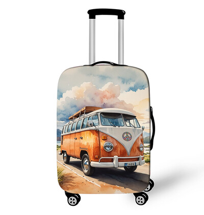 Acuarelă Camper Van Plaja Călătorie Imprimare Husă Bagaj Valisă Huse de protecție Accesorii de călătorie Husă pentru cărucior