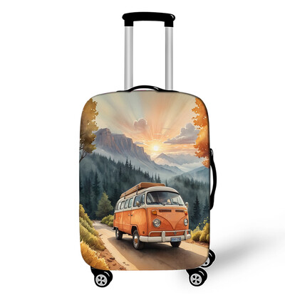 Acuarelă Camper Van Plaja Călătorie Imprimare Husă Bagaj Valisă Huse de protecție Accesorii de călătorie Husă pentru cărucior