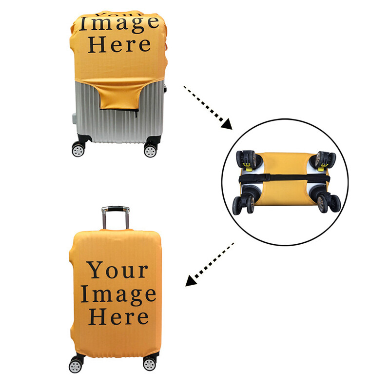 Acuarelă Camper Van Plaja Călătorie Imprimare Husă Bagaj Valisă Huse de protecție Accesorii de călătorie Husă pentru cărucior