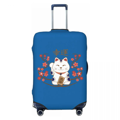 Protector de husă de bagaje cu model de pisici personalizate Maneki Neko, huse de valiză de călătorie amuzante de pisică norocoasă din Japonia pentru 18-32 inci
