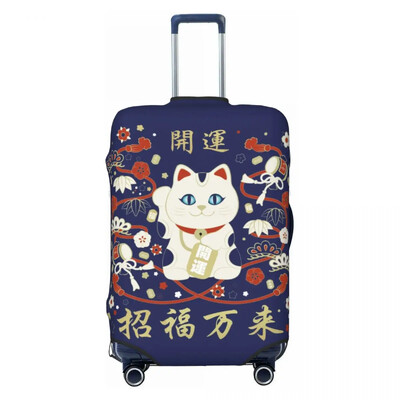 Protector de husă de bagaje cu model de pisici personalizate Maneki Neko, huse de valiză de călătorie amuzante de pisică norocoasă din Japonia pentru 18-32 inci