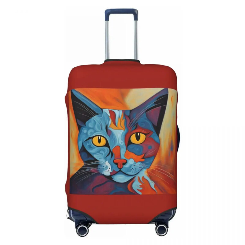 Animal Pisica Husa Valisa Neo Fauvism Croaziera Excursie Vacanta Strectch Protector Accesorii Bagaje